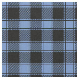 Tela Azul claro y cuadros de búfalo negros
