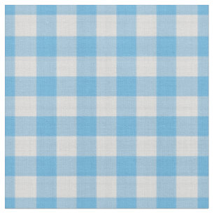 Tela Azul cristal, azul claro y Gingham blanco