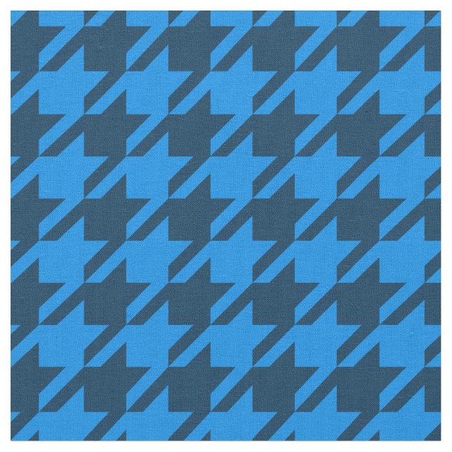 Tela azul de Houndstooth (De cerca)