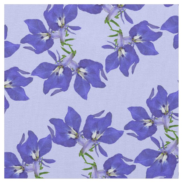 Tela azul de la flor del Lobelia (De cerca)