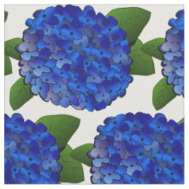 Tela azul de la impresión del Hydrangea