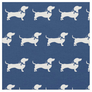 Tela Azul de la Marina de Perro Dachshund Weiner