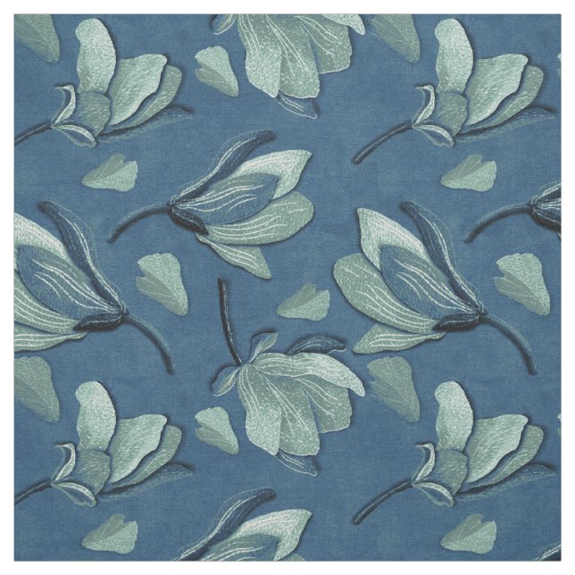 Tela Azul de la primavera de Magnolia (Retal)