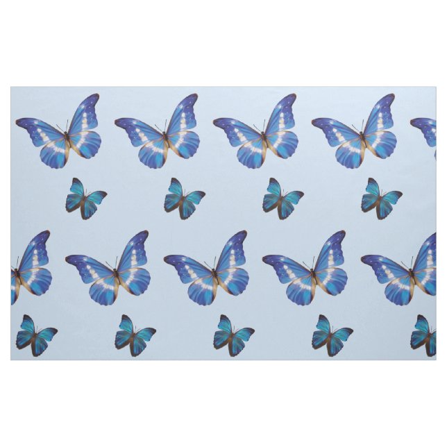Tela azul de las mariposas de Morpho ("Cuarto gordo" (fat quarter))