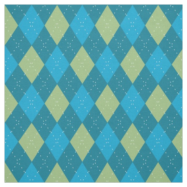 Tela Azul de patrón de Argyle (Retal)