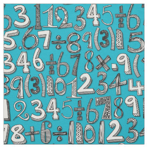 Tela azul del doodle de la matemáticas