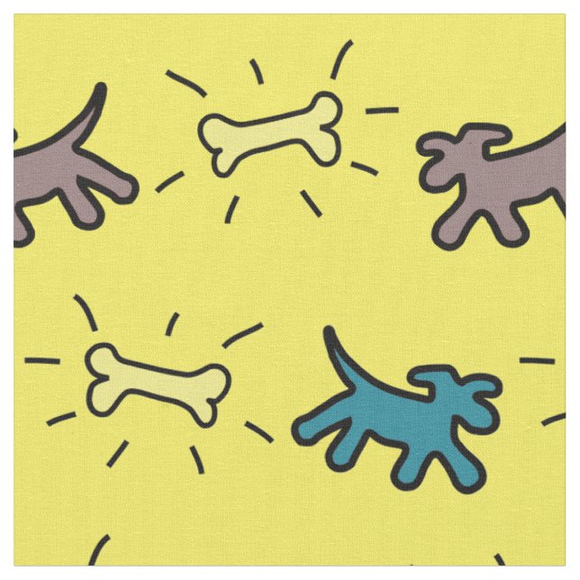 Tela azul del hueso de perro del estilo adaptable (De cerca)