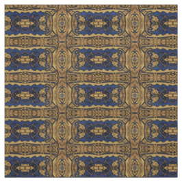 Tela azul del modelo de Nouveau del arte del oro