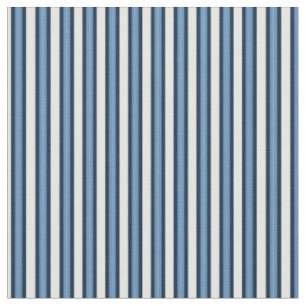 Tela Azul desvaído, rayas marinas y blancas