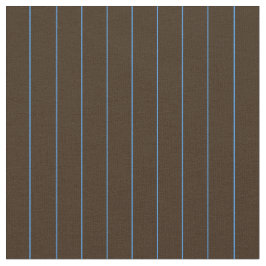 Tela Azul fino en franja de chocolate