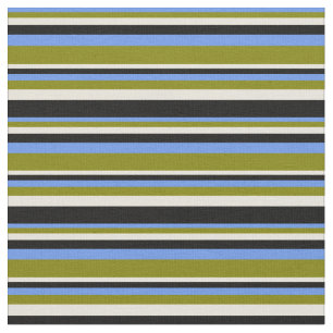 Tela Azul flor de maíz, verde, beige y negro