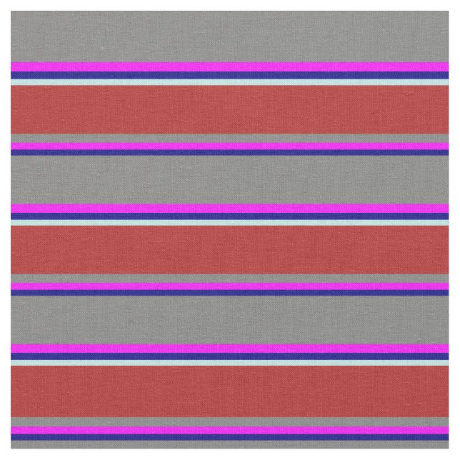 Tela Azul, fucsia, gris, rojo y turquesa (De cerca)