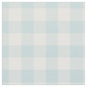 Tela Azul huevo de pato y cuadros de gingham blancos