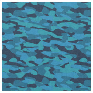 Tela azul marino, azul medianoche, azul verde y camufla
