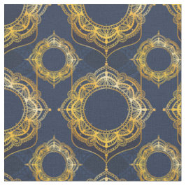 Tela Azul marino o violeta con Mandalas doradas