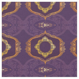 Tela Azul marino o violeta con Mandalas doradas