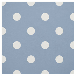 Tela Azul Medio con Lunares Blancas (pequeña escala)
