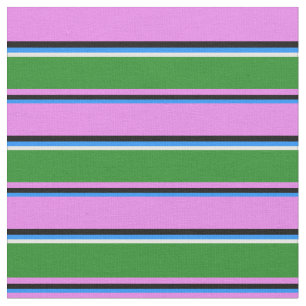 Tela Azul, negro, violeta, verde forestal y blanco colo