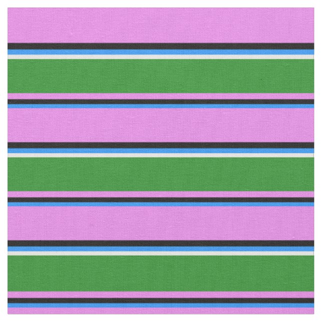 Tela Azul, negro, violeta, verde forestal y blanco colo (De cerca)