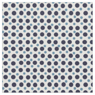 Tela azul oscuro, azul claro sobre puntos blancos