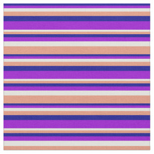 Tela Azul oscuro, violeta oscuro, amarillo claro y salm