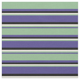 Tela Azul pizarra oscura, verde del mar oscuro, beige y