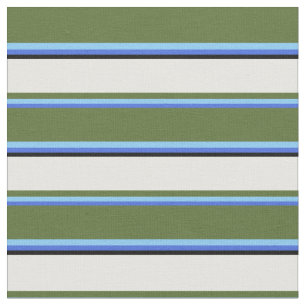 Tela Azul real, azul cielo, verde oliva, blanco y negro