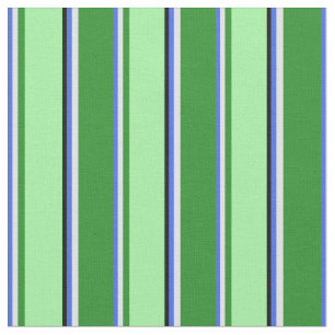 Tela Azul real, Lavanda, verde forestal, verde y negro