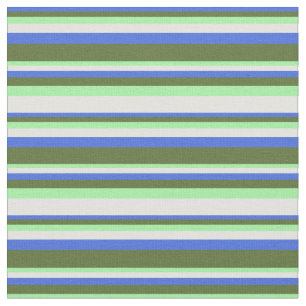 Tela Azul real, verde oliva oscuro, verde y amarillo cl