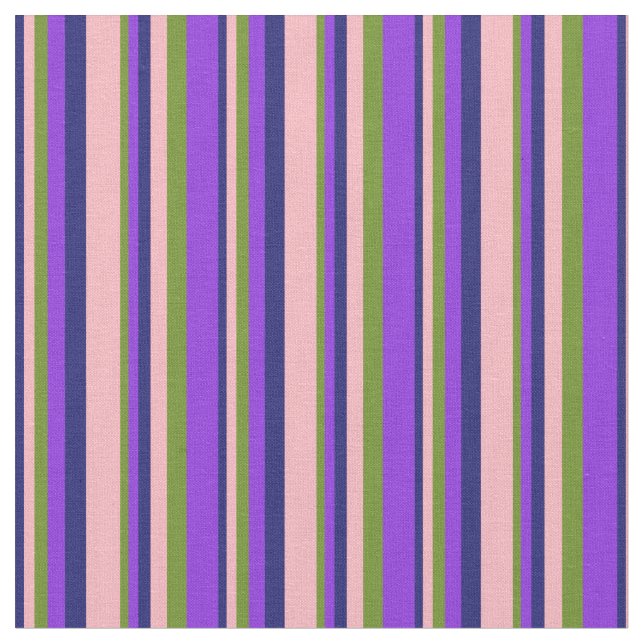 Tela Azul, rosa claro, verde y morado (De cerca)