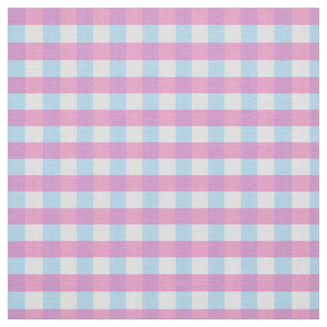 Tela Azul rosa oscuro Gingham (Retal)