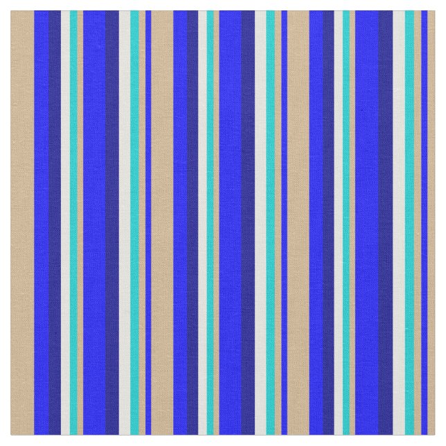 Tela Azul, Tan, Turquesa Oscuro, Amarillo Claro, Azul O (De cerca)
