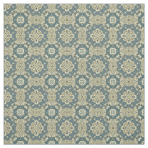 Tela Azul Teal Verde Gris Ocre Cadera Oriente Bali Arte