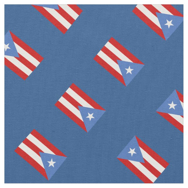 Tela Azul: Tradicional: Bandera de Puerto Rico (De cerca)