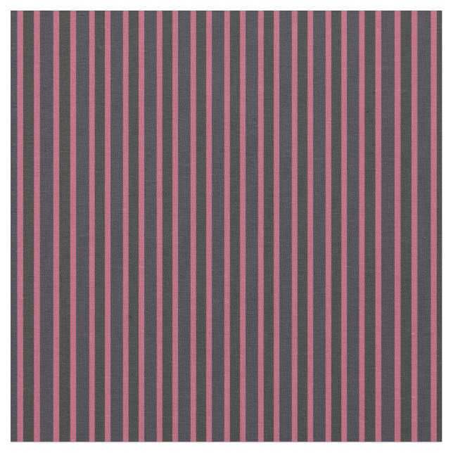 Tela Azul Tronada, Rosa Profundo y Franjas Gris Oscuro (De cerca)