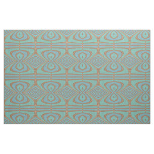 Tela Azul Turquesa Chic Patrón Vintage Nouveau Deco