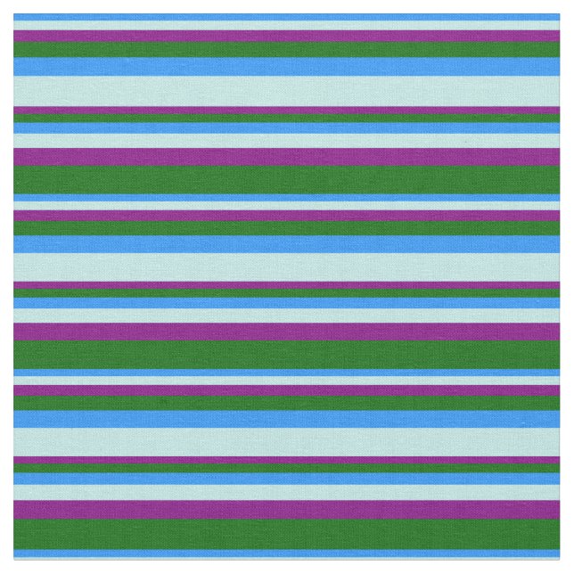 Tela Azul, turquesa, morado y verde oscuro (De cerca)