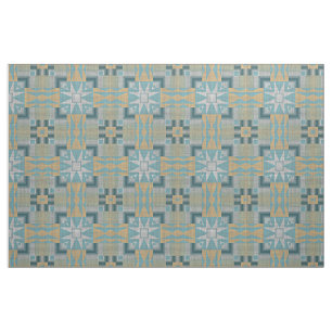 Tela Azul Turquesa Verde Marrón Claro Marrón Estilo Étn