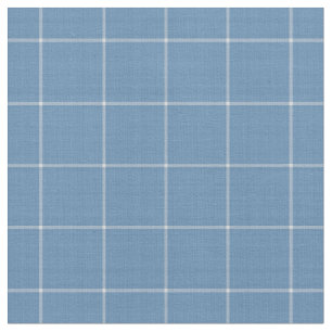 Tela Azul vaquero grande patrón de cuadros gingham