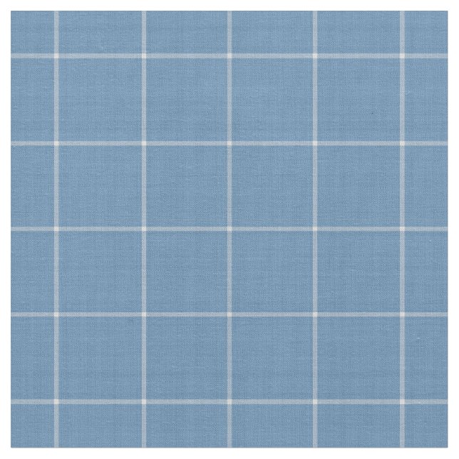 Tela Azul vaquero grande patrón de cuadros gingham (De cerca)