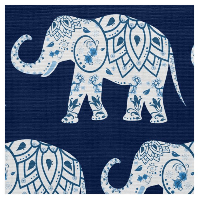 Tela azul verde azulada del elefante (Retal)