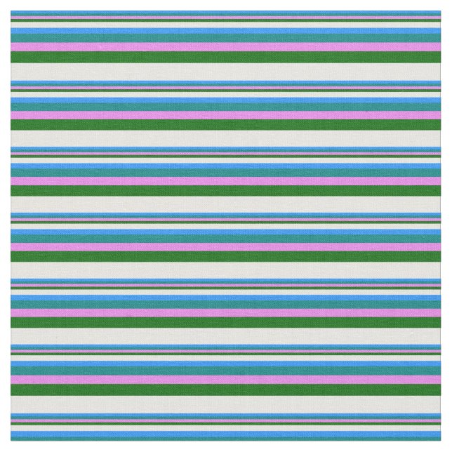 Tela Azul, Verde azulado, violeta, verde oscuro y blanc (De cerca)