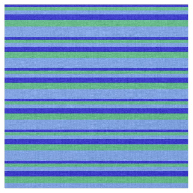 Tela Azul, verde mar y azul de Cornflower (De cerca)