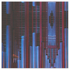 Tela azul y roja de los tubos de órgano