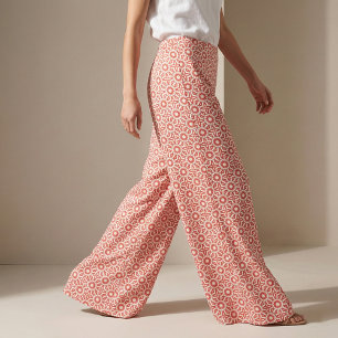 Tela Azulejo Geométrico Mosaico Boho Chic Rojo Blanco C