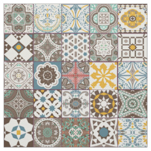 Tela Azulejo marroquí coloreado
