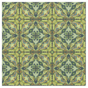 Tela Azulejo verde acuarela