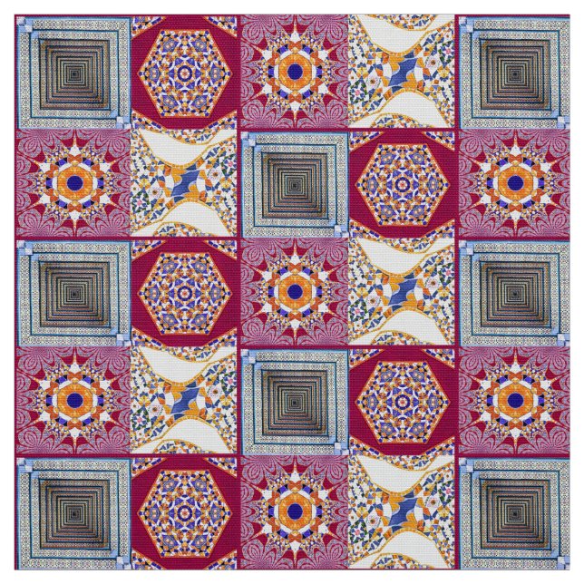 Tela Azulejos con un toque moderno (Retal)