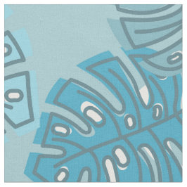 Tela Azules hawaianos retros del verano de la hoja de