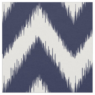 Tela Azules marinos Ikat Chevron